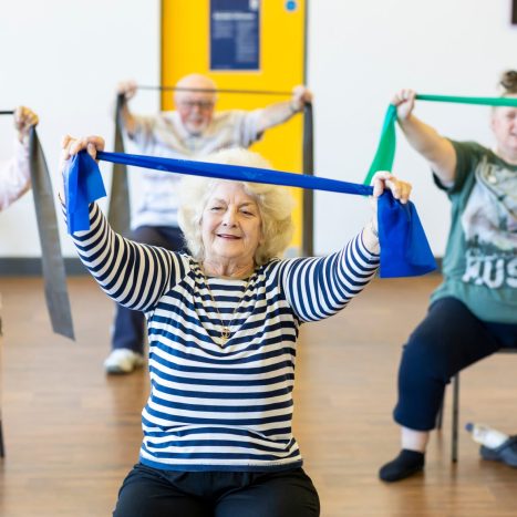 Older people exercising