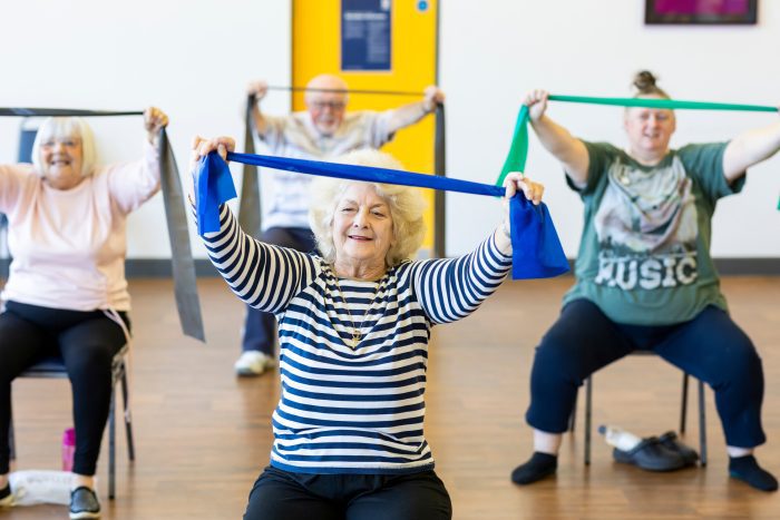 Older people exercising